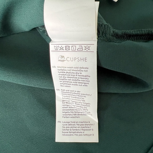 Cupshe Dark Green Long sleeved Blouse - M - NWT - Picture 7 of 8